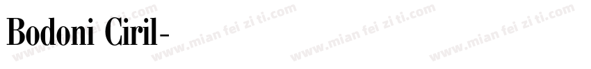 Bodoni Ciril字体转换
